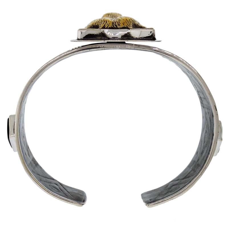 Tabra Jewelry | Bronze Jaguar Onyx Cuff Bracelet
