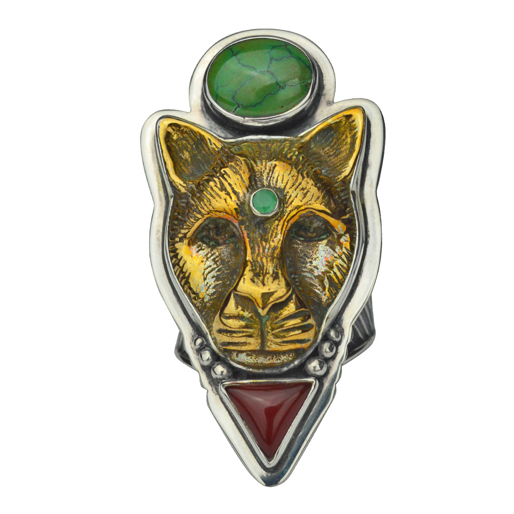 Tabra Charm Jewelry - Jaguar Turquoise Ring
