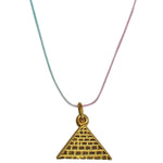 Pyramid Charm Pendant Necklace - Necklace For Women - Back Side