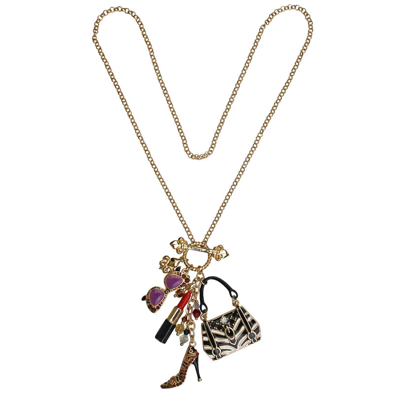 Shopping Accessories Multi Color Charm - Necklace Jewelry