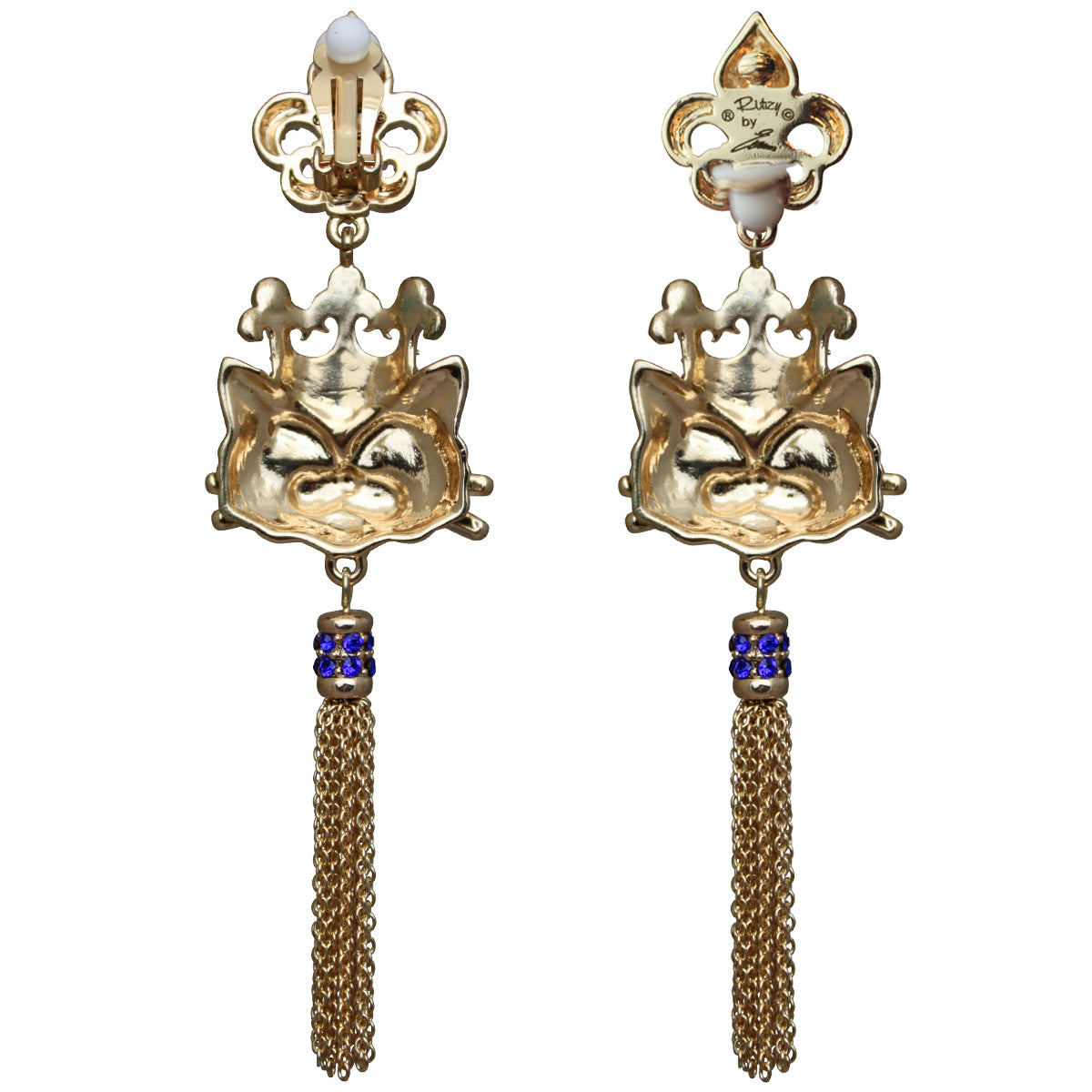 Princess Kitty Royal Tassel Earrings For Women | Back Side