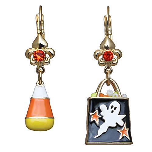 "Candy Corn & Trick or Treat" - Halloween Earrings