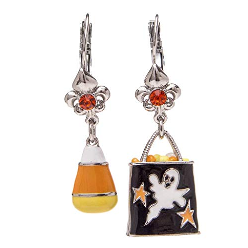 "Candy Corn & Trick or Treat" Halloween Charm Earrings