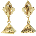 Pyramid Wonder of Giza Travel Earrings - Pyramid Earrings - Back Side