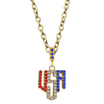 American Flag Multi Charm Necklace | American Jewelry