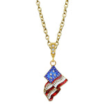 American Flag Charm Necklace | American Necklace Jewelry