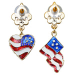 American Flag Multi Color Charm Earrings | Jewelry Earrings