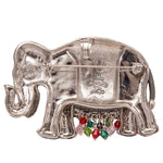 Royal Maharajah Elephant Grey Multi color Pin Pendant- Back Side