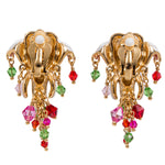 Royal Maharaja Painted Elephant Dangle Earrings | Back Side