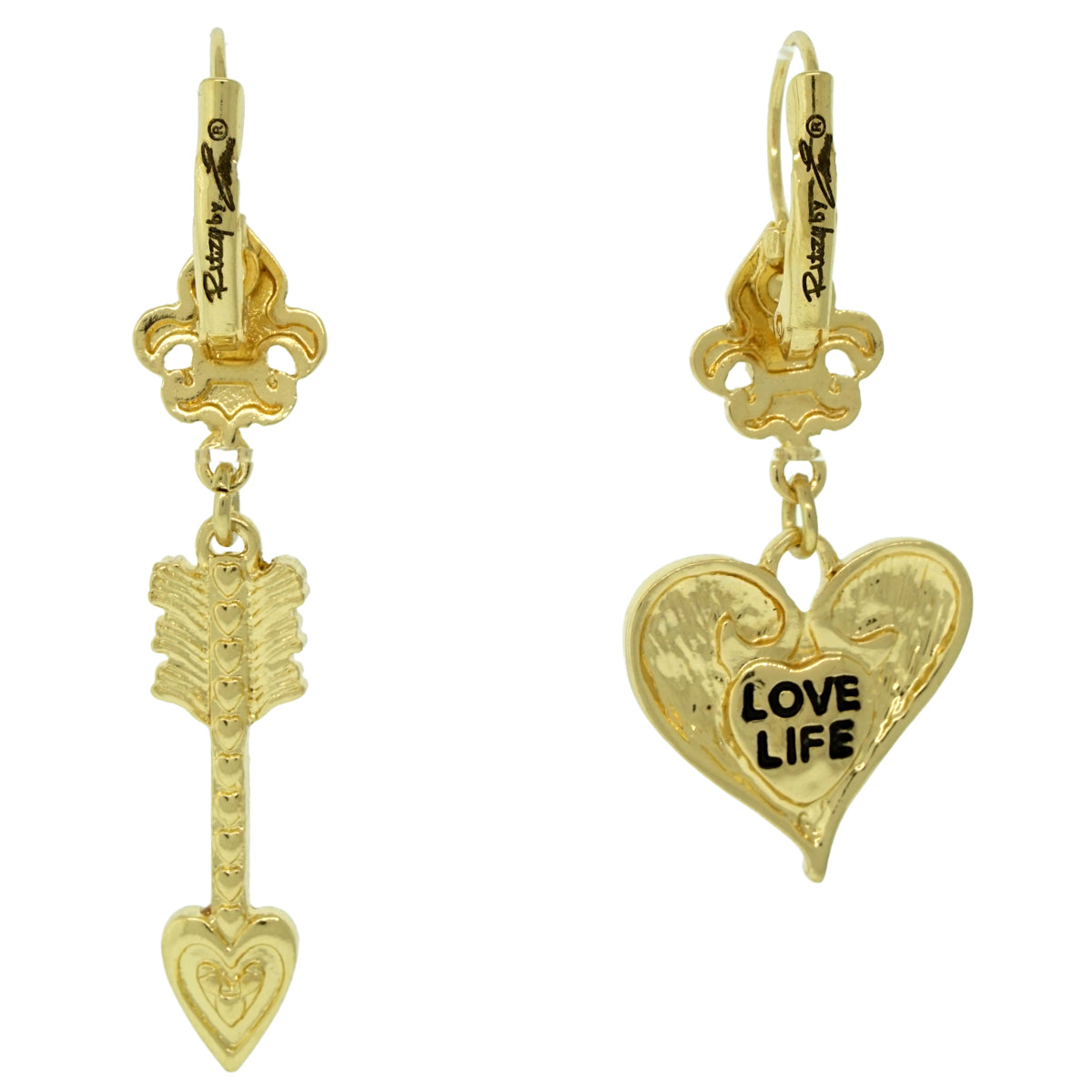 heart lv earrings