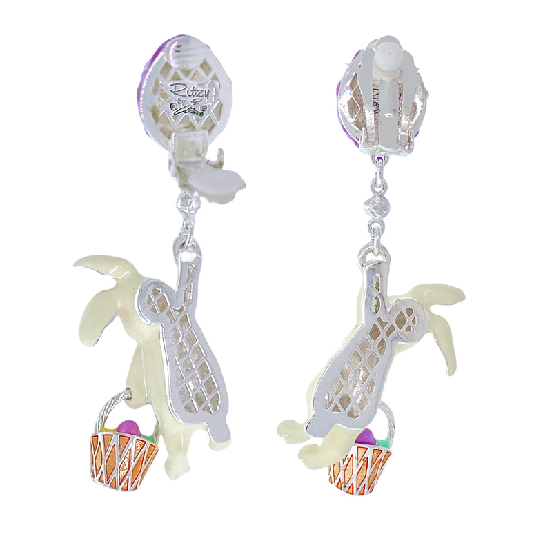 Adorable Easter Bunny and Egg Earrings