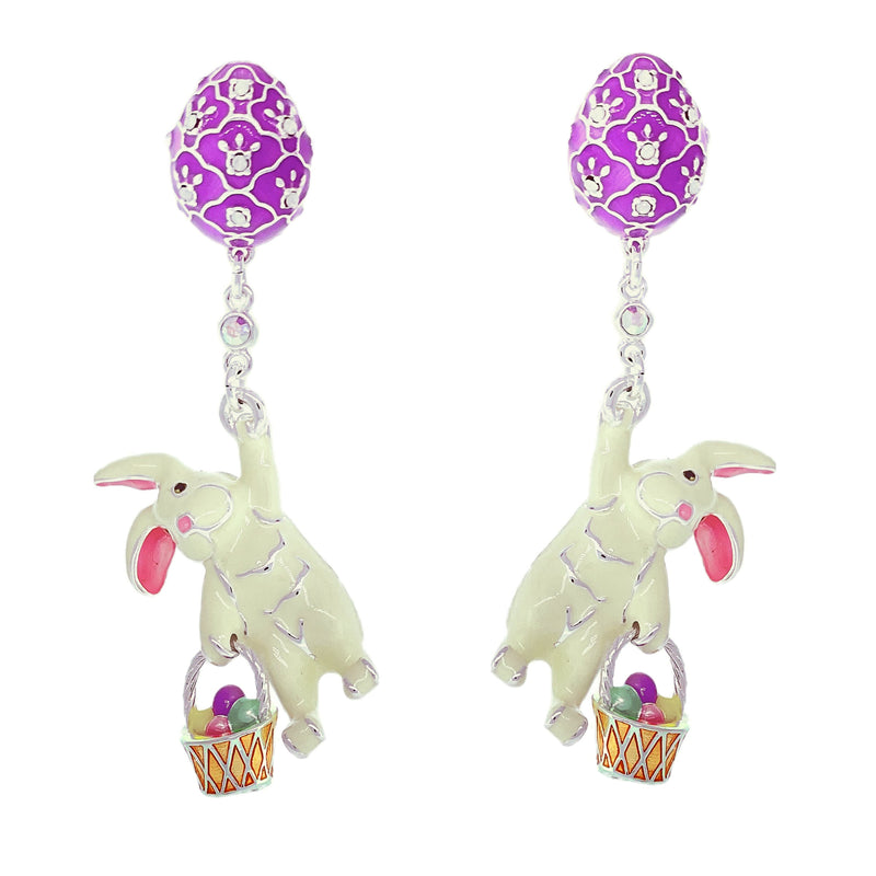 Adorable Easter Bunny and Egg Earrings