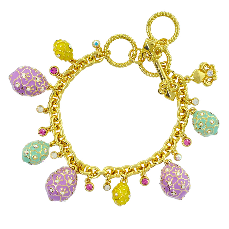 Easter Parade Egg Hunt Pastel Bracelet -18K Gold Plating