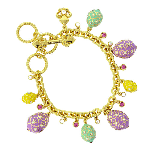 Easter Parade Egg Hunt Pastel Bracelet -18K Gold Plating