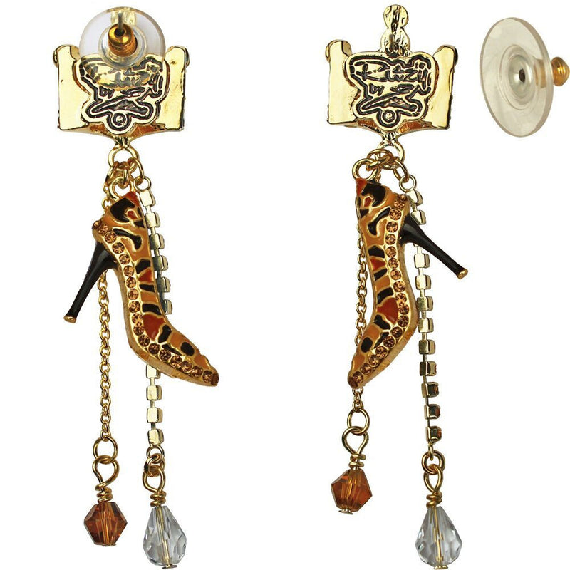 Queen Crown Shoe Dangle Earrings - Queen Crown Earrings