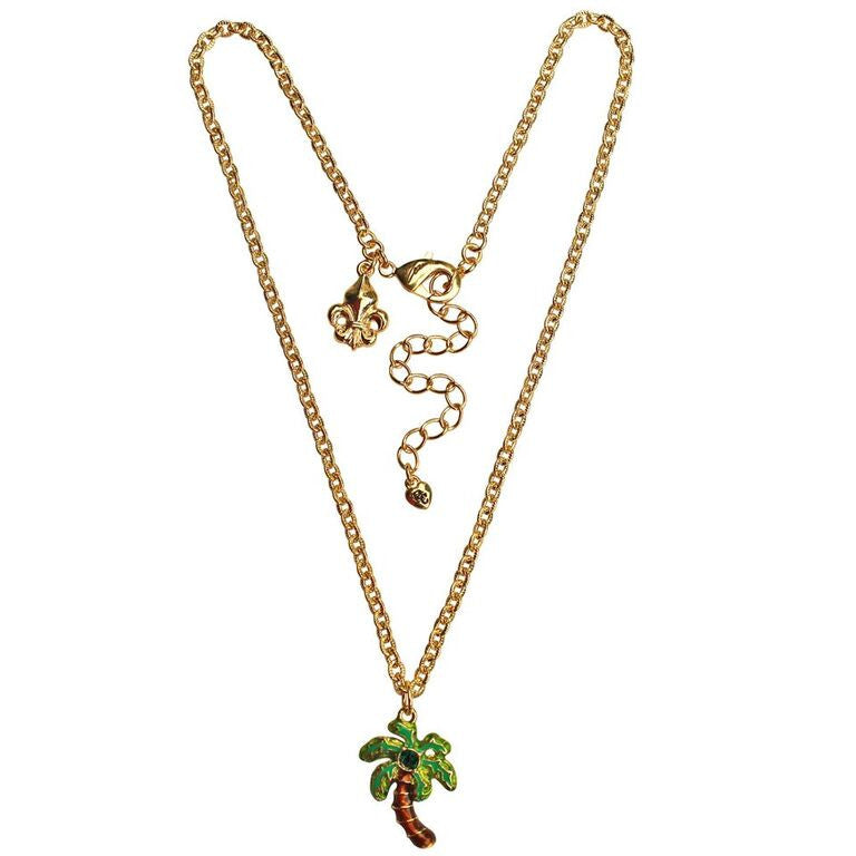 Royal Palms Two sided Charm Necklace | Necklace Jewelry | Green Color