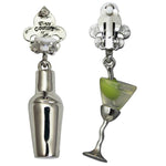 Martini and Shaker Charm Earrings | Cocktail Earrings | Back Side