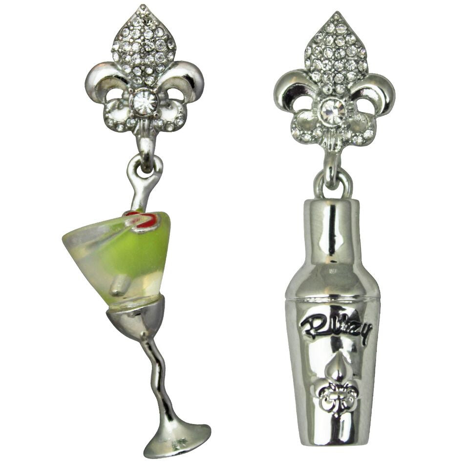 Martini and Shaker Charm Earrings | Cocktail Earrings