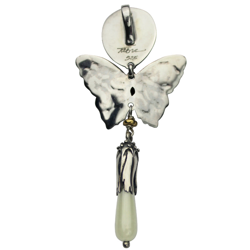 Tabra Jewelry 925 Silver & Bronze Goddess Butterfly Pendant Vault TP425