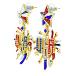 Patriotic Fireworks 4th of July Earrings by Ritzy Couture