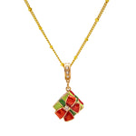 Ritzy Couture Christmas Gift Charm with Swarovski Crystals Enhancer Charm (Goldtone)