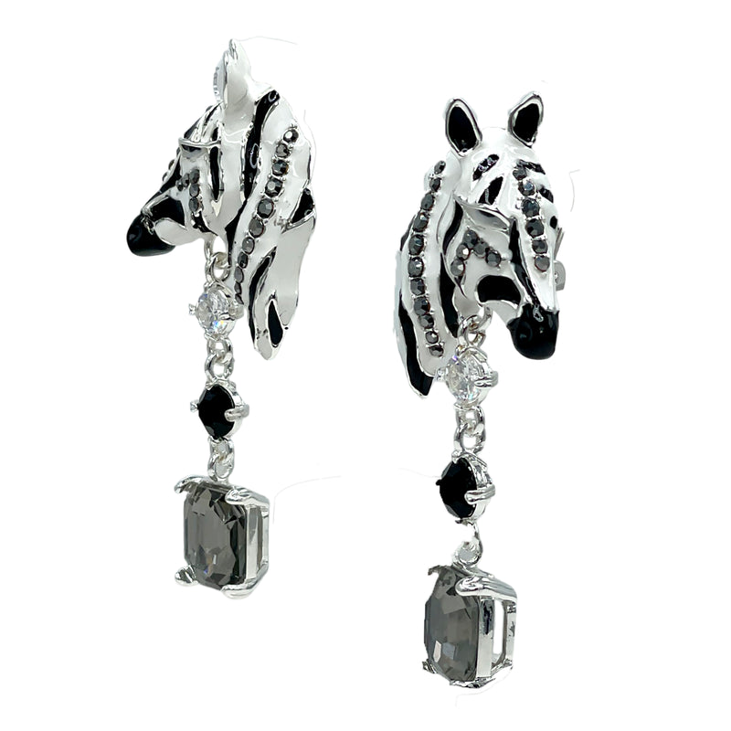 Ritzy Couture DeLuxe Wild Zebra Animal Print Statement Earrings - Fine ...