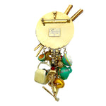 Lunch at The Ritz Chinese Takeout Pin - A Must-Have Jewelry Delight - 22k Gold Plating