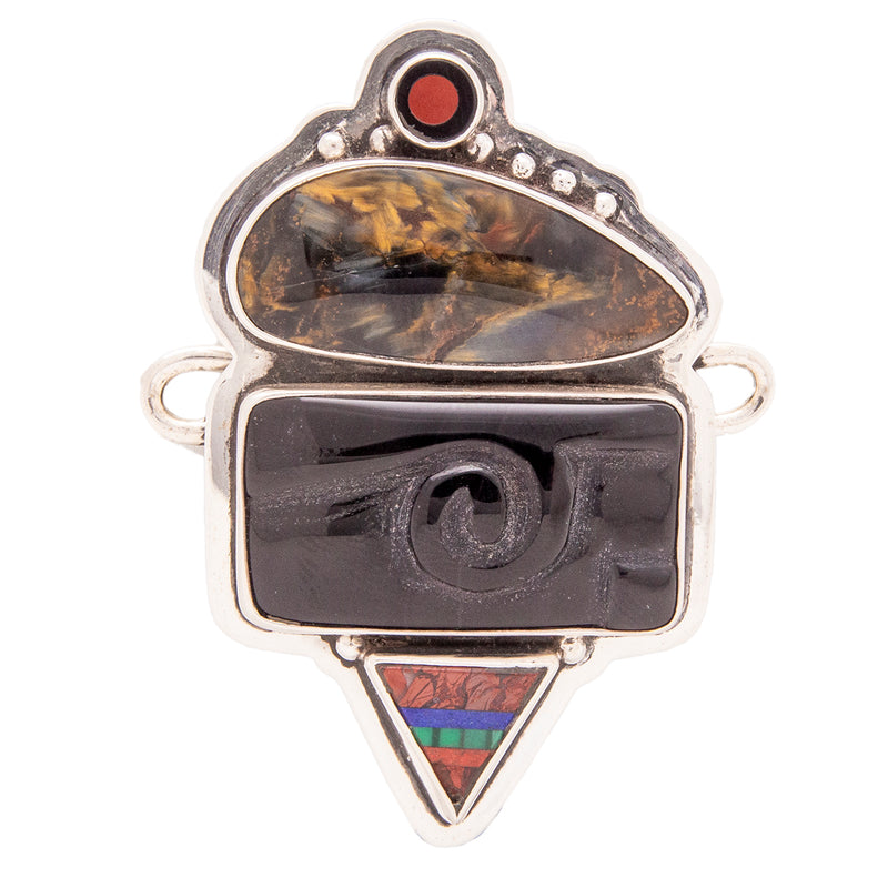 Tabra Jewelry - Pietersite & Carved Onyx Pendant