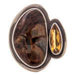 Tabra Jewelry - Sterling Silver Pietersite & Citrine Ring