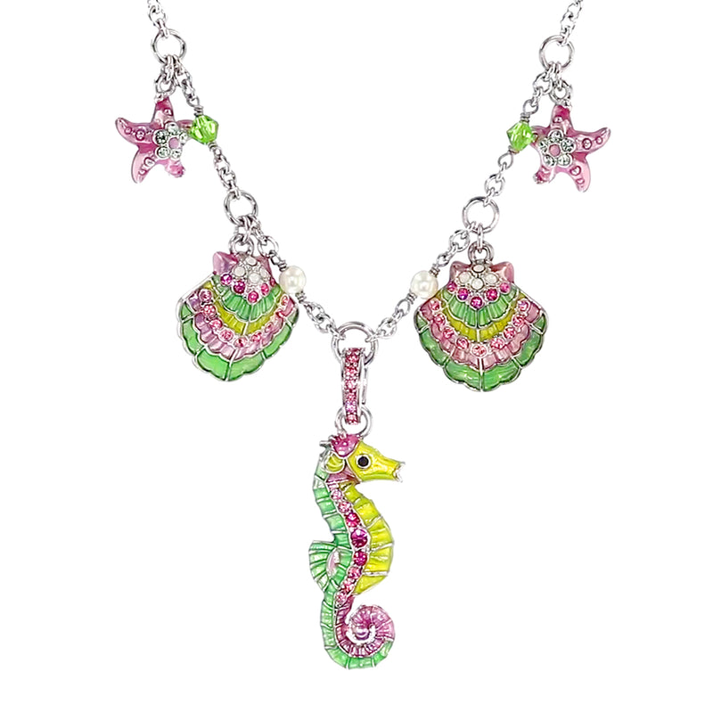 By The Sea Charm 16" Pastel Necklace by Ritzy Couture