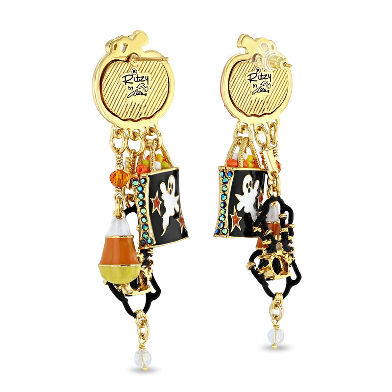 Trick or Treat Halloween Charm Earrings by Ritzy Couture