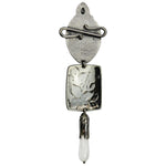 Tabra Jewelry 925 Silver Mother of Pearl Lotus Connector Charm Vault CH601 - Bronze/Silver