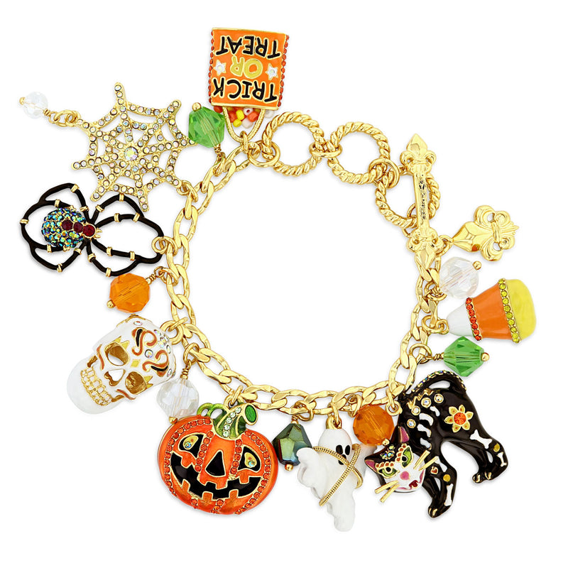 Trick or Treat Halloween Charm Bracelet by Ritzy Couture