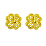 Celtic Clover Green St Patrick Earrings -18k Gold Plating