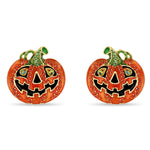 Halloween Jack O' Lantern Pumpkin Earrings Ritzy Couture