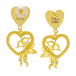 Cupid"s Love Red Valentine Heart Earring