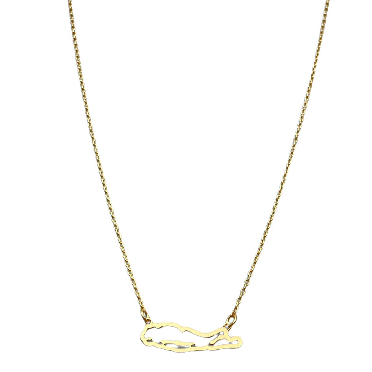 LONG ISLAND SILHOUETTE NECKLACE-GOLD