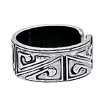 Tabra Jewelry 925 Sterling Silver Ancient Aztec Pattern Embossed Ring Size 10.5, OOK534