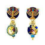 Lunch at The Ritz Hanukka Festival of Lights Post Earrings - 22k Gold Plated