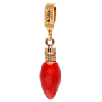Ritzy Couture Red Christmas Lights and Swarovski Crystal Enhancer Charm (Goldtone)