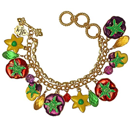 Multi Color Pansy Charm Bracelet | Bracelets For Women