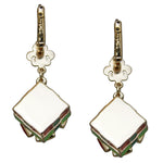 Christmas Gift Box Dangle Earrings - Christmas Earrings - Back Side